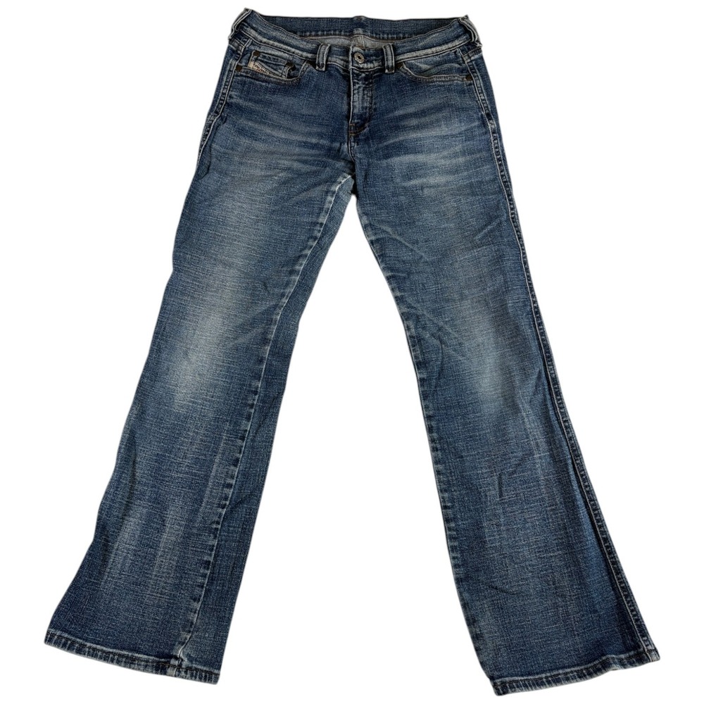 Vintage‎ Diesel Bootcut Jeans Womens 28 Blue Whiskering Denim Medium Wash Casual